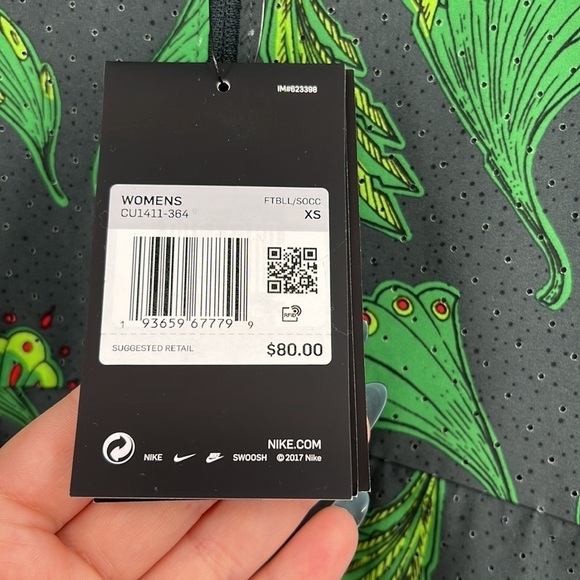 Nike Nigeria Cropped Jacket Football Dri-FIT Feather Print Packable size XS - Picture 3 of 6